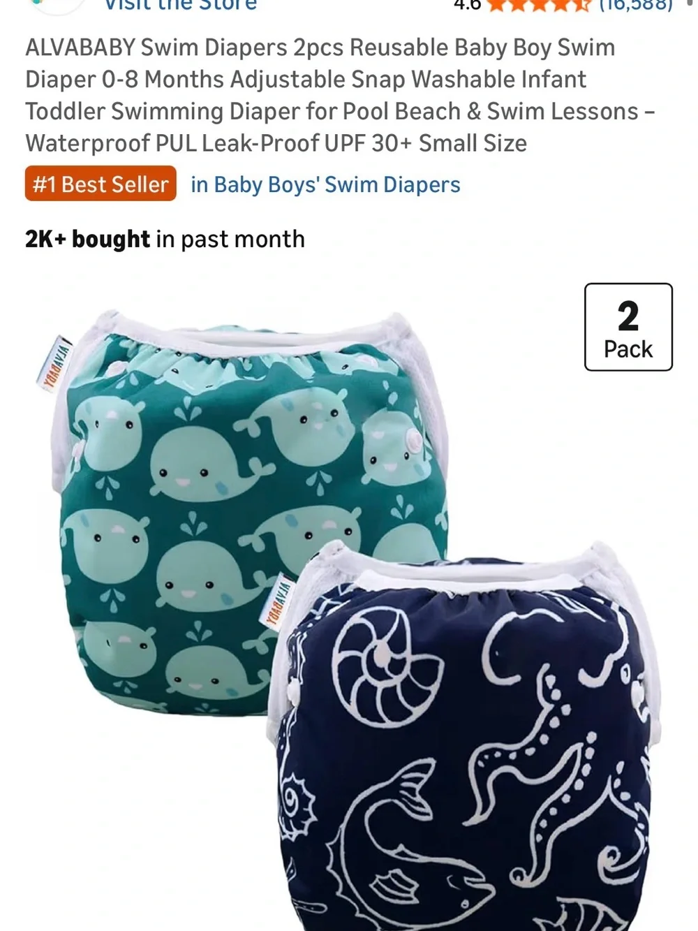 Reusable Swim Diaper (S)